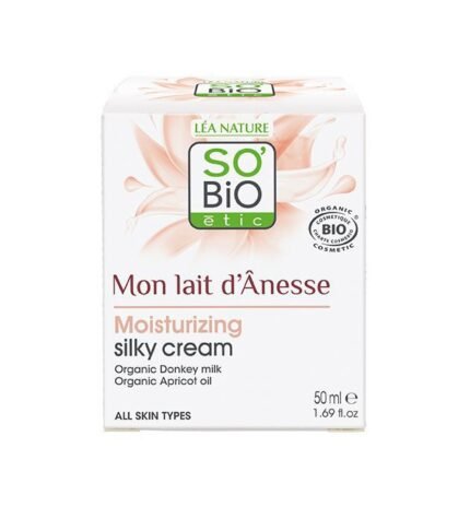 SO’BIO ÉTIC | Ενυδατική Κρέμα Προσώπου (Ελαφριάς Υφής) – Με βιολογικό γάλα γαϊδούρας 50ml